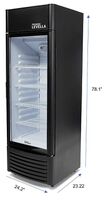 Premium Levella - 12.5 cu. ft. 1-Door Commercial Merchandiser Refrigerator Glass-Door Beverage Di... - Alternate Views