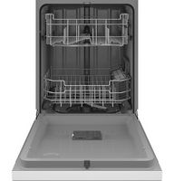 GE - Front Control Built-In Dishwasher, 52 dBA - White - Alternate Views