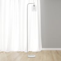 Simple Designs - Modern Iron Lantern Floor Lamp with Glass Shade - White - Alternate Views