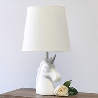 Simple Designs - Unicorn Table Lamp - Sparkling Silver and White - Alternate Views