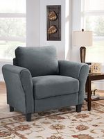 Lifestyle Solutions - Wesley Microfiber chair in - Dark Grey - Alternate Views