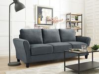 Lifestyle Solutions - Wesley Microfiber Sofa in Grey - Dark Grey - Alternate Views