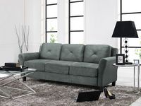Lifestyle Solutions - Hamburg Rolled Arm Sofa - Dark Grey - Alternate Views