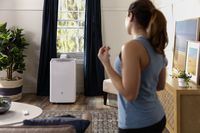 GE - 550 Sq. Ft. 14,000 BTU Portable Air Conditioner with Remote - White - Alternate Views