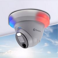 Swann - Home 1080p Full HD DVR Add-On Dome Security Camera for Home Surveillance Systems - White - Alternate Views