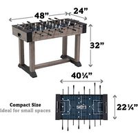 Hall of Games - 48” Charleston Foosball Gaming Table Standard Size, Durable and Stylish with Tabl... - Alternate Views