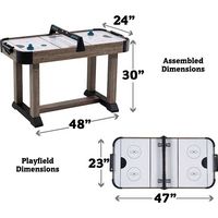 Hall of Games - 4' Charleston Air Powered Hockey Table With Pusher and Puck Set - Alternate Views