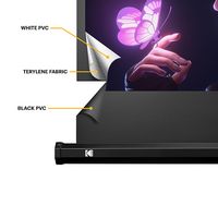 Kodak - 100 inches Portable Projector Screen, Adjustable Projection Screen with Tripod Stand & Ca... - Alternate Views