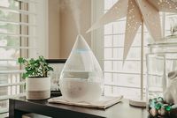 CRANE - 1 Gal. Drop Cool Mist Humidifier with Sound Machine - Clear/White - Alternate Views
