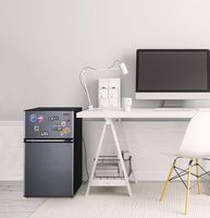 NewAir - 3.1 Cu. Ft. Compact Mini Refrigerator with Freezer, Can Dispenser and Energy Star - Gray - Alternate Views