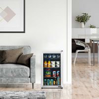 NewAir - 100-Can Beverage Cooler with Reversible Glass Door, Removable Wire Shelves, Double Pane ... - Alternate Views
