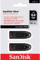 SanDisk - Ultra 64GB USB 3.0 Flash Drive with Hardware Encryption (2-Pack) - Black - Alternate Views
