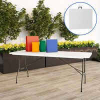 Hastings Home - 6' Indoor/Outdoor Table for Dining, Buffets, Crafts and Playing Cards Folding Tab... - Alternate Views