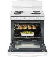 GE - 5.0 Cu. Ft. Freestanding Electric Range - White - Alternate Views