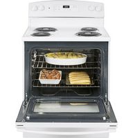 GE - 5.0 Cu. Ft. Freestanding Electric Range - White - Alternate Views