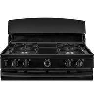 GE - 4.8 Cu. Ft. Freestanding Gas Range - Black - Alternate Views