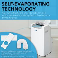 Whynter - 500 Sq. Ft. Portable Air Conditioner - Frost White - Alternate Views