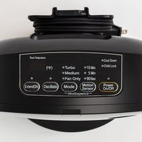 WOOZOO - Oscillating Fan w/ Motion Sensor Portable Electric Space Heater - Black - Alternate Views