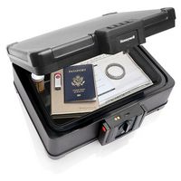 Honeywell - .24 Cu. Ft. Fire- and Water-Proof Chest Safe with Digital Lock - Black - Alternate Views