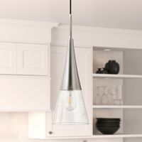 Camden&Wells - Myra Clear Glass Pendant - Brushed Nickel - Alternate Views