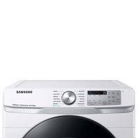 Samsung - 7.5 Cu. Ft. Stackable Smart Gas Dryer with Steam Sanitize+ - White - Alternate Views