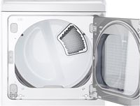 LG - 7.3 Cu. Ft. Smart Gas Dryer with EasyLoad Door - White - Alternate Views