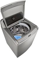 LG - 5.5 Cu. Ft. High Efficiency Smart Top Load Washer with TurboWash3D - Graphite Steel - Alternate Views