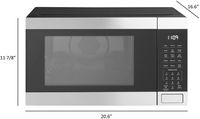 GE - 1.0 Cu. Ft. Convection Countertop Microwave with Air Fry - Black Stainless Steel - Alternate Views