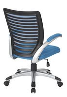 OSP Home Furnishings - Mesh Seat and Screen Back Managers Chair - Blue - Alternate Views