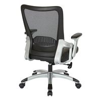 OSP Home Furnishings - Screen Back Chair with Faux Leather Seat - Black - Alternate Views