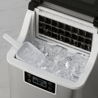 Insignia™ - Portable Clear Ice Maker with Auto Shut-off - Stainless Steel - Alternate Views