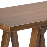 Simpli Home - Sawhorse Wide Console Sofa Table - Medium Saddle Brown - Alternate Views