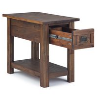 Simpli Home - Monroe Narrow Side Table - Distressed Charcoal Brown - Alternate Views
