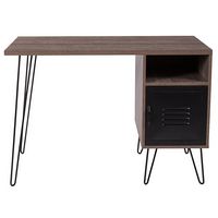 Alamont Home - Woodridge Collection Rectangle Contemporary Laminate Home Office Desk - Rustic - Alternate Views
