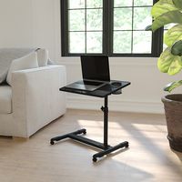 Flash Furniture - Macon Rectangle Contemporary Laminate  Laptop Desk - Black - Alternate Views