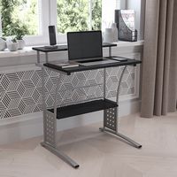 Alamont Home - Clifton Rectangle Contemporary Laminate  Home Office Desk - Black - Alternate Views
