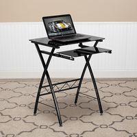 Alamont Home - Norris Rectangle Contemporary Glass Home Office Desk - Black - Alternate Views