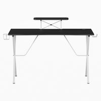 Alamont Home - Mallot Rectangle Contemporary Laminate Gaming Desk - Black/White - Alternate Views