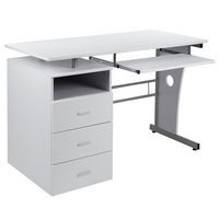 Alamont Home - Joshua Rectangle Contemporary Laminate  Home Office Desk - White - Alternate Views