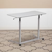 Alamont Home - Merritt Rectangle Contemporary Laminate Sit and Stand Desk - Light Gray - Alternate Views
