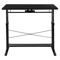 Alamont Home - Fairway Rectangle Modern Laminate  Home Office Desk - Black - Alternate Views