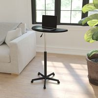 Alamont Home - Eve Half-Round Contemporary Laminate  Laptop Desk - Black - Alternate Views