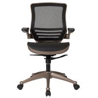 Alamont Home - Warfield Modern Mesh Executive Swivel Office Chair - Black Mesh/Gold Frame - Alternate Views