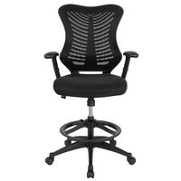 Alamont Home - Waylon Contemporary Mesh Drafting Stool - Black - Alternate Views