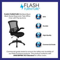 Alamont Home - Kelista Contemporary Mesh Swivel Office Chair - Black Mesh - Alternate Views