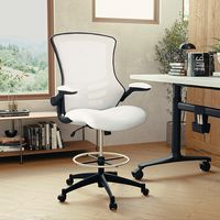 Alamont Home - Kelista Contemporary Mesh Drafting Stool - White Mesh - Alternate Views