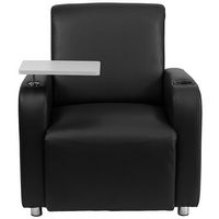 Alamont Home - George Rectangle Contemporary Leather/Faux Leather Tablet Arm Chair - Upholstered ... - Alternate Views