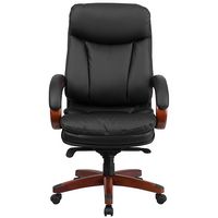 Alamont Home - Hansel Contemporary Leather Executive Swivel Ergonomic High Back Office Chair - Black - Alternate Views