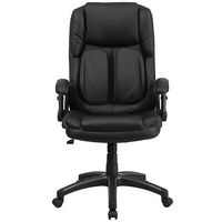 Alamont Home - Hansel Contemporary Leather Executive Swivel Ergonomic High Back Office Chair - Black - Alternate Views