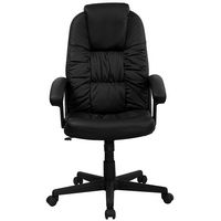 Alamont Home - Hansel Contemporary Leather/Faux Leather Executive Swivel Office Chair - Black - Alternate Views